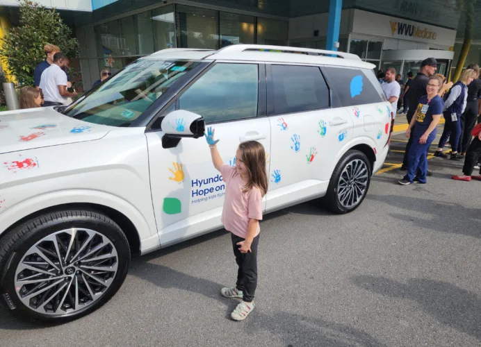 Hyundai's Hope On Wheels Gives $100K donation To WVU Medicine Golisano Children's